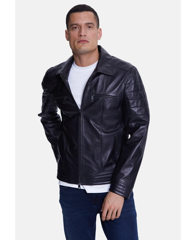 Furniq Uk Men's Fashion Leather Jacket