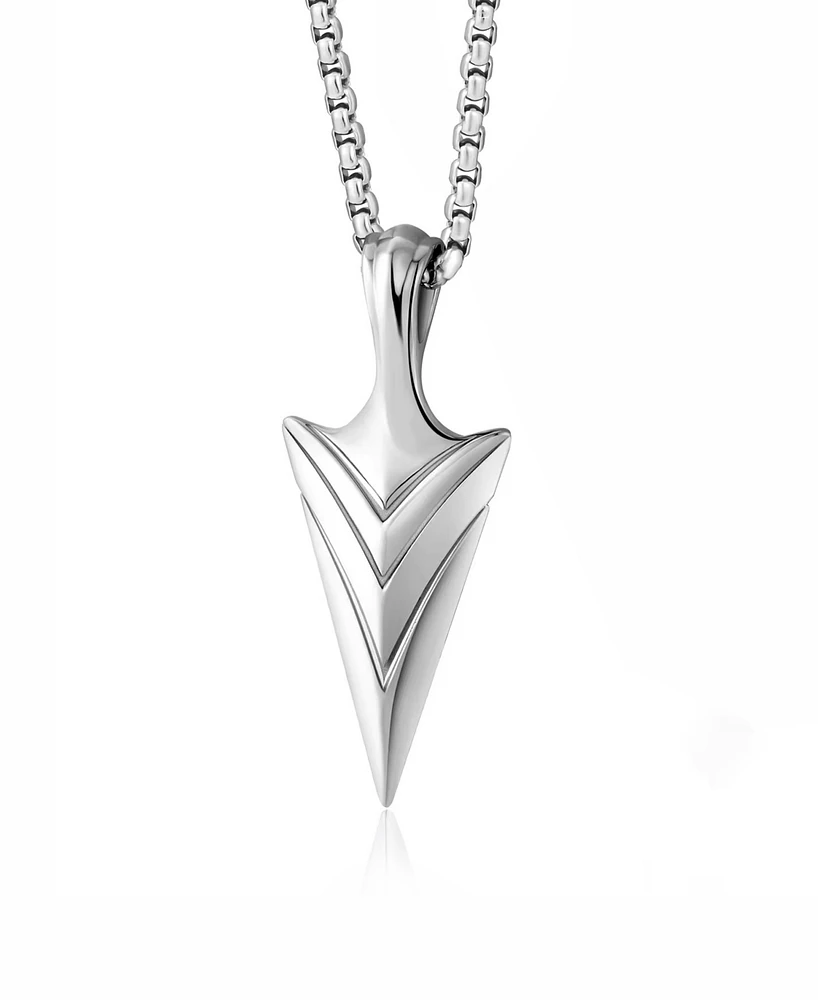 Rhona Sutton Silver Arrowhead Pendant Stainless Steel