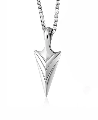 Rhona Sutton Silver Arrowhead Stainless Steel Pendant Necklace