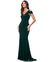 Betsy & Adam Petite Velvet Gown