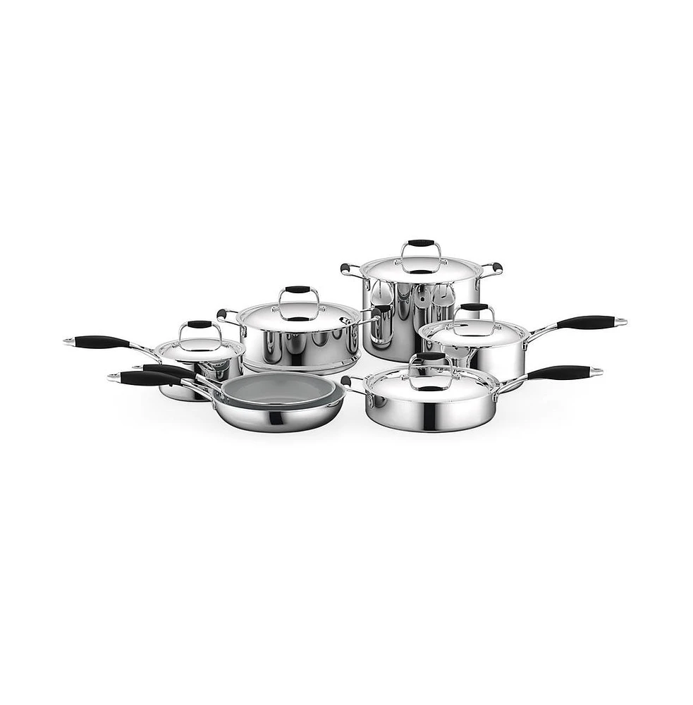 NutriChef Kitchenware Pots & Pans Set - Clad Kitchen Cookware