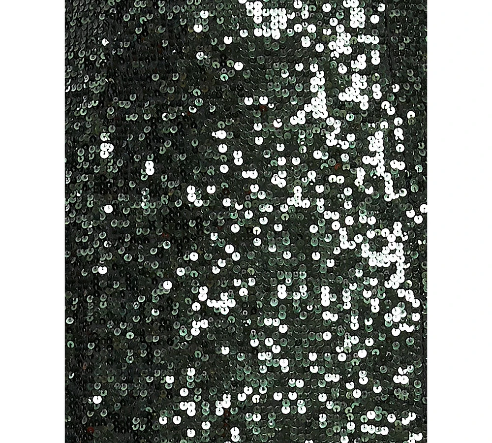 Alex Evenings Women's Halter-Neck Sleeveless Sequined Gown