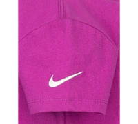 Nike Little Girls Swoosh Charm Graphic Short-Sleeve Cotton T-Shirt