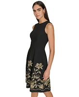 Calvin Klein Women's Sleeveless Printed Midi Dress