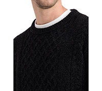 Scotch & Soda Men's Crewneck Extra Dropped Shoulder Chenille Cable Sweater