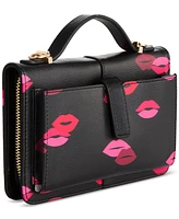 On 34th Lindzz Solid Lip Print Wallet on a String, Created for Macy's