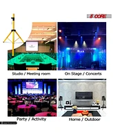 5 Core Speaker Stand Tripod Floor Heavy Duty Adjustable Up to 72 Inch Dj Studio Monitor Stands Pole Mount - Ss Hd 1 Pk Ylw Bag