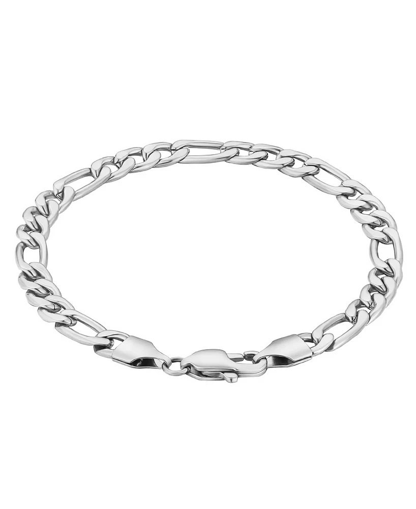 Rhona Sutton Silver Contemporary Figaro Chain Stainless Steel Bracelet