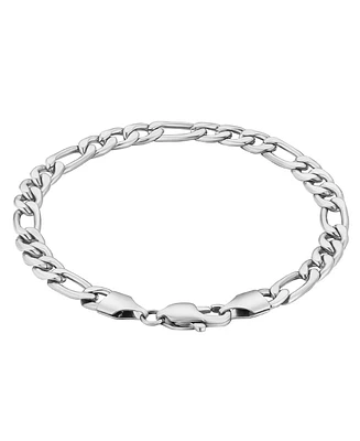 Rhona Sutton Silver Contemporary Figaro Chain Stainless Steel Bracelet