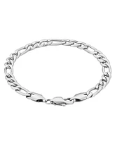 Rhona Sutton Silver Contemporary Figaro Chain Stainless Steel Bracelet