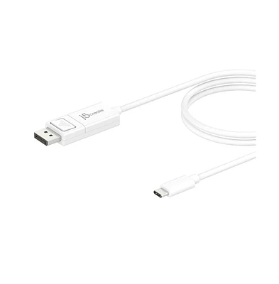 j5create JCA141 Usb Type-c to 4K DisplayPort Cable, 4ft