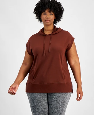 Id Ideology Women's Cap-Sleeve Hoodie Tunic, Created for Macy's