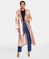 I.n.c. International Concepts Women's Metallic Trench Coat, Created for Macy's