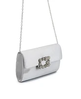 Like Dreams Clara Satin Rhinestone Gem Evening Crossbody Bag