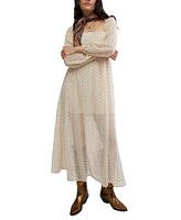 Free People Malina Embroidered Eyelet Maxi Dress