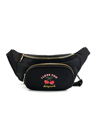 Like Dreams Love You Cherry Much Nylon Fanny Belt Bag