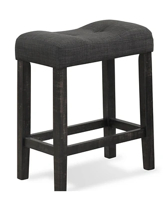 Simplie Fun Button Tufted Counter Height Saddle Stool, Set of 2