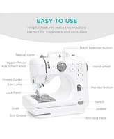 Best Choice Products 6V Portable Sewing Machine, 42-Piece Beginners Kit w/ 12 Stitch Patterns