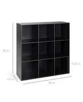 Best Choice Products 9-Cube Bookshelf, 11in Display Storage Compartment Organizer w/ 3 Removable Back Panels