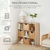 Best Choice Products 9-Cube Bookshelf, 11in Display Storage Compartment Organizer w/ 3 Removable Back Panels