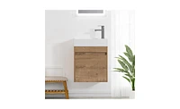 Slickblue 18'' Floating Wall-Mounted Bathroom Vanity for Compact and Contemporary Design