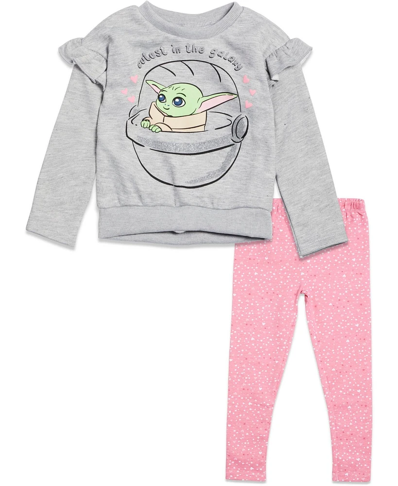 Starwars Toddler Girls Star Wars The Baby T-Shirt and Leggings Outfit Set to