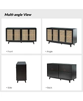 Hulala Home Byblis Rattan Tv Stand for TVs up to 65"