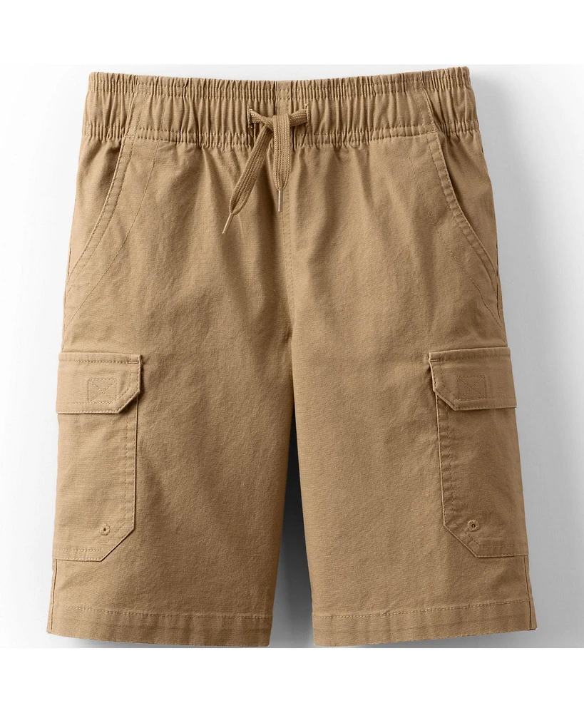 Lands' End Big Boys Husky Stretch Canvas Utility Cargo Shorts