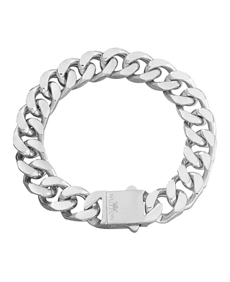 Rhona Sutton Stainless Steel Miami Cuban 7" Chain Bracelet