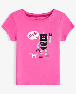 Epic Threads Toddler Girls Robot Graphic T-Shirt, Created for Macy's