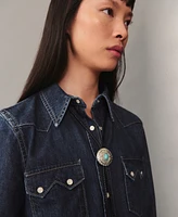 Mango Women's Chest-Pocket Denim Shirt