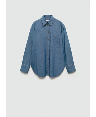 Mango Women's Pocket Denim Shirt