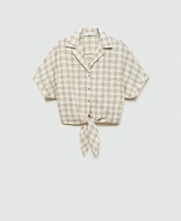 Mango Women's Check Crop Shirt