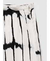 Mango Women's Long Striped Skirt