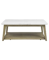 Mabell 26" Wood Cocktail Table - Natural Multi