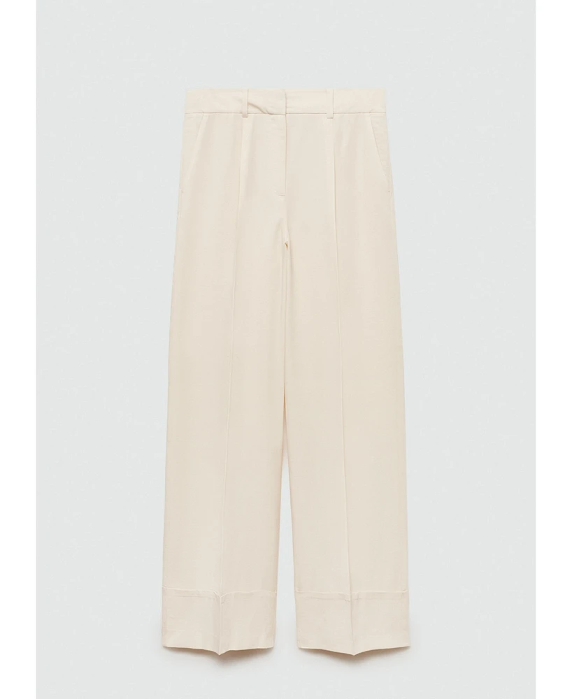 Mango Women's Straight Lyocell Pants