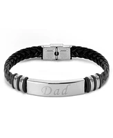 Rhona Sutton Silver Stylish Dad Stainless Steel Bracelet