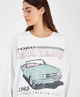 Grayson Threads, The Label Juniors' Ford Mustang Graphic Sweatshirt