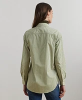 Lauren Ralph Women's Relaxed-Fit Striped Broadcloth Shirt