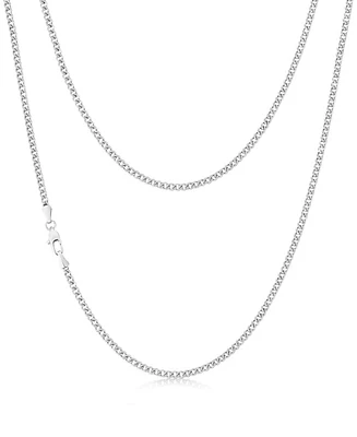 Rhona Sutton Silver Miami Cuban 3MM Stainless Steel Chain Necklace