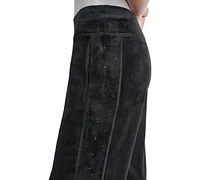 Dkny Sport Women's Wide-Leg Rhinestone Pants