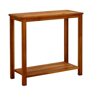 vidaXL Patio Console Table 31.5"x13.8"x29.5" Solid Acacia Wood