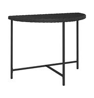 vidaXL Patio Table 39.4"x19.7"x29.5" Poly Rattan