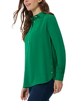 Jones New York Women's Side-Button Shirttail Top