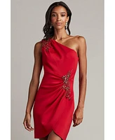 Tadashi Shoji Women's Laina Embellished One Shoulder Mini Dress