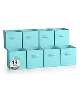 Sorbus 13 Inch 8 Pack Sturdy Collapsible Fabric Storage Cubes with Handle - for Organizing Clothes, Toys, Books, Shelves & more