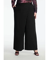 Eloquii Women's Wrap Over Trouser