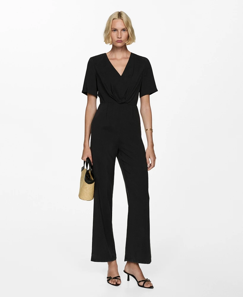 Mango Women's Knotted Modal Jumpsuit