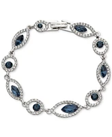 Givenchy Silver-Tone Pave & Color Crystal Flex Bracelet