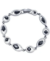 Givenchy Silver-Tone Pave & Color Crystal Flex Bracelet